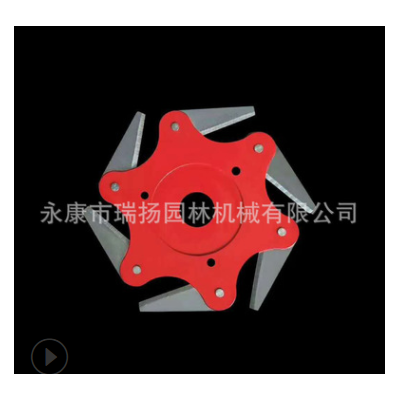 園林配件割草機打草頭鐵片 割灌機收割機配件 六葉刀