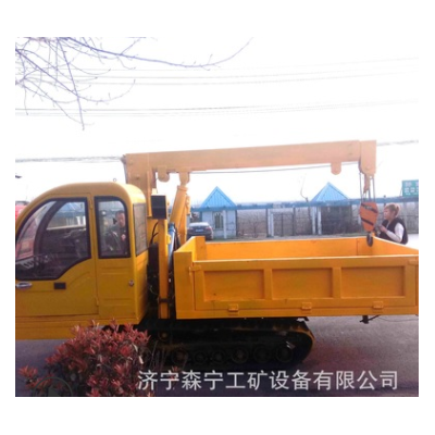 生產山地自卸工程履帶隨車吊 小型橡膠吊重運輸一體車吊車廠家