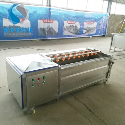 大型毛棍清洗機(jī) 蓮藕土豆毛棍去皮清洗機(jī) 海蠣子毛刷清洗去皮機(jī)