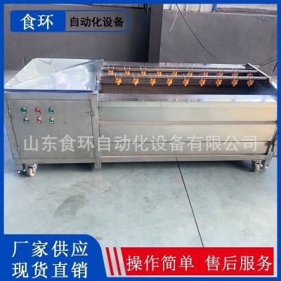 根莖類毛輥土豆去皮清洗機(jī) 全自動(dòng)商用土豆清洗去泥機(jī)毛刷清洗機(jī)