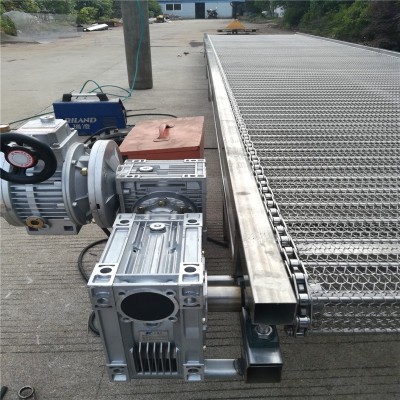 工業重型鏈條網帶輸送機果蔬清洗304不銹鋼多層網帶式爬坡提升機