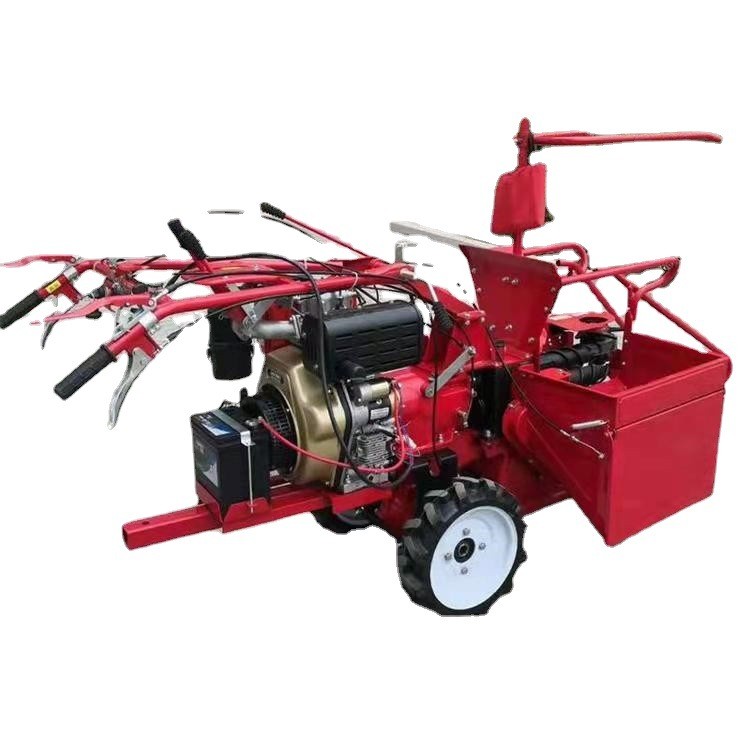 農作物玉米收割機 新款小型家用苞米收割機 扒皮秸稈粉碎一體機