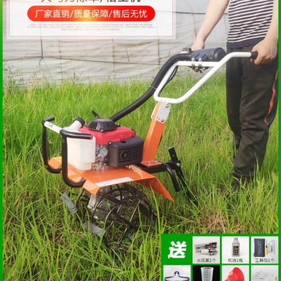 微耕機小型旋耕機汽油微耕機開溝除草耕地機小型松土機家用