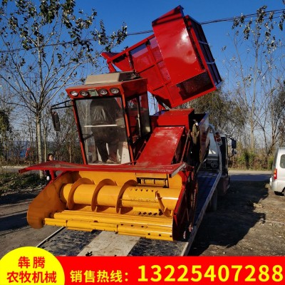 小麥秸稈牧草粉碎回收機履帶式青儲收割機 地滾刀圓盤青儲飼料機