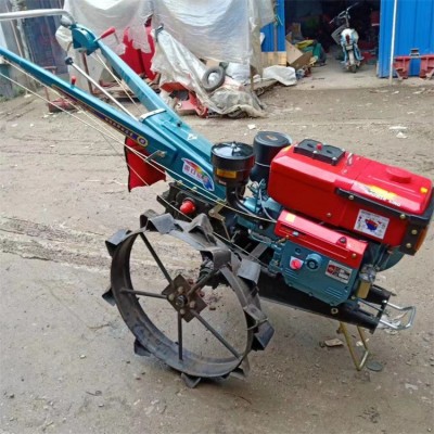 小型農用手扶拖拉機 12馬力旋耕起壟機 加座位水田耕地打田機