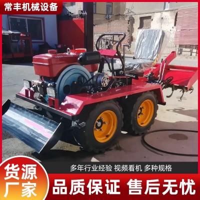大棚田地林地乘坐式小型四驅(qū)微耕機 開溝播種農(nóng)用自走式旋耕機