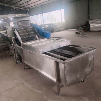 果蔬清洗機(jī) 毛輥清洗 氣泡噴淋清洗 水浴式巴式殺菌工作流水線