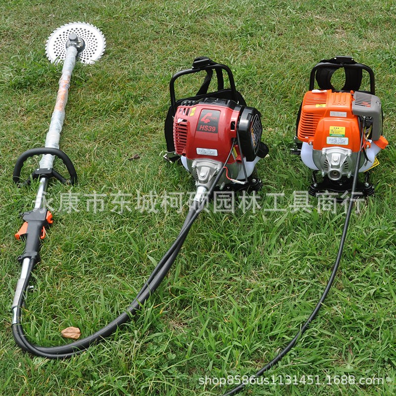 背負式割草機四沖程采用華盛139FA/HS39汽油機收割機割灌機打草機