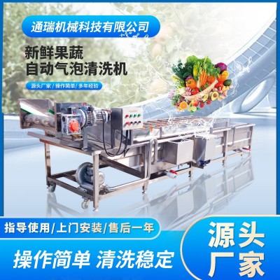 果蔬氣泡清洗機預制菜加工清洗設備快餐食堂凈菜處理設備廠家供應