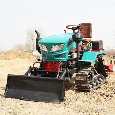 履帶式微耕機多功能小型農(nóng)用旋耕機開溝柴油四驅耕地機田園機