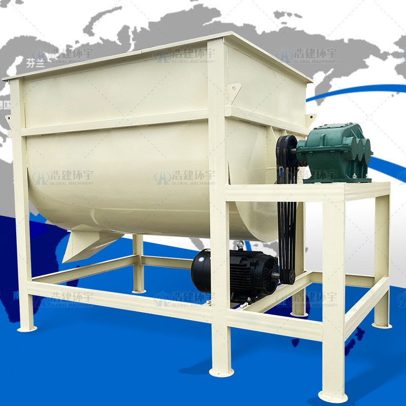 臥式攪拌機混料機 干濕兩用飼料攪拌機 牛羊養(yǎng)殖場青儲混料機